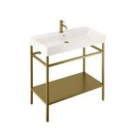 Frame Brushed Brass Stand For 850mm Basin - 1