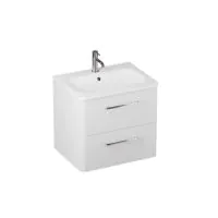 Camberwell 600mm Wall Mounted Vanity Unit Frosted White - 0