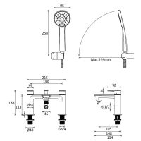 Crosswater Fuse Bath Shower Mixer Matt Black - 0