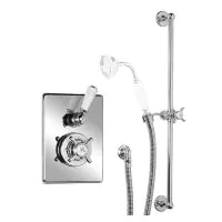 Lefroy Brooks Godolphin Concealed Thermostatic Shower Mixer Valve With Slide Rail (choose finish) - 0