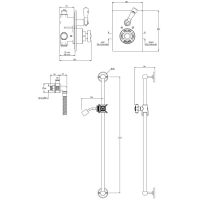 Lefroy Brooks Godolphin Concealed Thermostatic Shower Mixer Valve With Slide Rail (choose finish) - 1