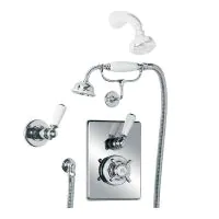 Lefroy Brooks Godolphin Concealed Thermostatic Shower Valve With Handset & Shower Kit GD8712 (choose finish) - 0