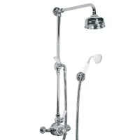 Lefroy Brooks Godolphin Exposed Thermostatic Shower Valve With Shower Kit, Riser & 5" Rose (choose finish) - 0