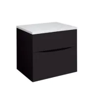 Glide 600mm Double Drawer Unit Matt Black - 1