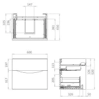 Glide 600mm Double Drawer Unit Steelwood - 0