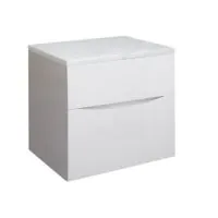 Glide 600mm Double Drawer Unit Gloss White - 1