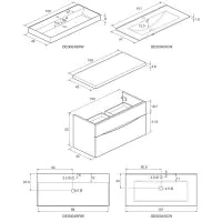 Crosswater Glide II 1000x450mm Wall Hung Vanity Unit  - White Gloss - 8