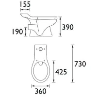 Hatton Close Coupled Pan Only - 0