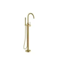 Hoxton Floorstanding Mono Bath/Shower Mixer Brushed Brass - 1