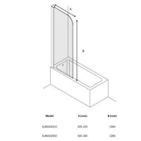 Elevate Your Bath with Kai 6 Single Hinged 210mm Bath Guard - 1