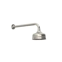 Lefroy Brooks Classic Short Projection Arm with Wall Bracket and 5" Classic Rose - Nickel - 2