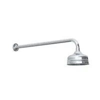 Lefroy Brooks Classic Long Projection Arm with Wall Bracket & 5" Classic Rose - Chrome - 2