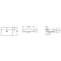 Essentials Ravine 600mm Countertop Bowl w/ One Tap Hole - 1