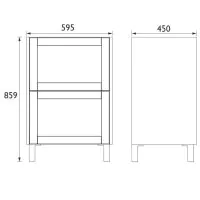 Lynton 600mm Floor Standing Dove Grey - 0