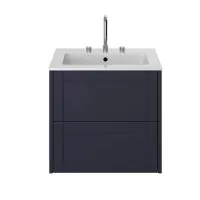 Lynton 600mm Wall Hung Vanity Unit Midnight Blue - 1