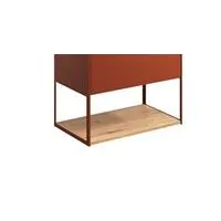 Mada Wall Mounted Rectangular Shelf & Frame in Soft Clay - 0