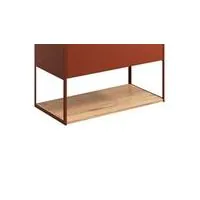 Mada Wall Mounted Rectangular Shelf & Frame Soft Clay 700mm - 1