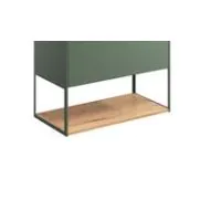 Mada Wall Mounted Rectangular Shelf & Frame Sage Green 700mm - 0