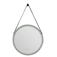 Amberley Illuminated Mirror Circular 800mm Black with Strap - 1