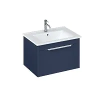 Shoreditch 65cm Wall Mounted Single Drawer Matt Blue - 0