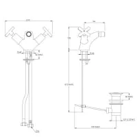 Lefroy Brooks Mackintosh Monobloc Bidet Mixer & Pop Up Waste (choose finish) - 1