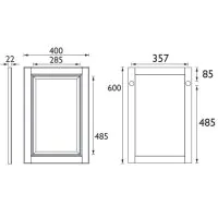 Caversham 400mm Framed Mirror Chantilly - 0