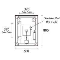 Kingston Illuminated Mirror Rectangular Mirror 60x80 Chrome - 0