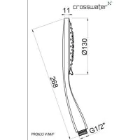 Crosswater MPRO 130mm Multi-Function Shower Hand Set  - 0