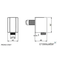 Crosswater MPRO Shower Wall Outlet Brushed Brass - 1