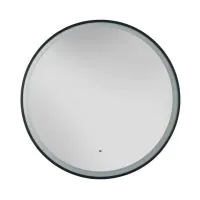 Newick Illuminated Mirror Circular 800mm Black Frame - 1