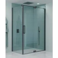 Optix 10 Pivot Door with Inline Panel 1400mm Slate - 0