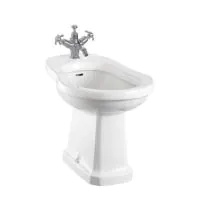 Burlington Floor Standing Bidet in White Gloss Finish - 0