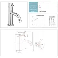 Crosswater MPRO Monobloc Basin Mixer Slate - 1