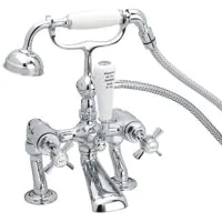 Heritage Dawlish Deck Bath/Shower Mixer (choose finish) - 1