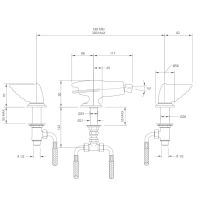 Lefroy Brooks Belle Aire Lever Deck Mounted 3 Hole Bidet Mixer (choose finish) - 1