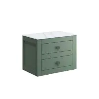 Canvass Sage Green 600mm Double Drawer Vanity Unit - 1