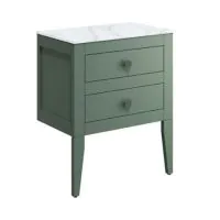 Canvass Sage Green 600mm Double Drawer Vanity Unit - 2