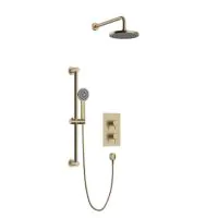 Dartmouth Concealed Valve Fixed Head & Shower Kit Brushed Brass - 0