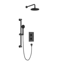 Dartmouth Concealed Valve Fixed Head & Shower Kit Black - 0