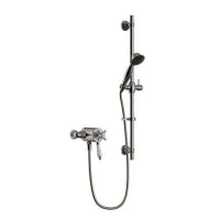 Dawlish Exposed Shower Valve & Riser Kit Brushed Nickel - 1