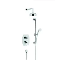 Glastonbury Recessed Shower Valve w/ Fixed Head & Riser Kit - 1