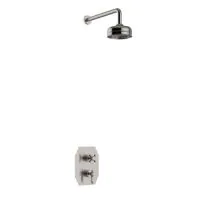 Glastonbury Shower Valve & Fixed Head Brushed Nickel - 1