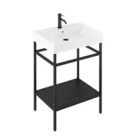 Elevate Your Home With Frame Black Stand For 600mm Basin - 1