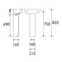 Stamford Full Length Pedestal - 0