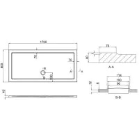 Crosswater Walk In Shower Tray 1700 x 800 x 35mm - 1