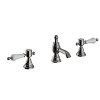 Glastonbury 3TH Basin Mixer Brushed Nickel - 1