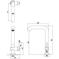 3ONE6 Side Lever Tall Basin Mixer  - 0