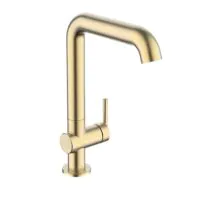 3ONE6 Side Lever Tall Basin Mixer Brushed Brass - 1