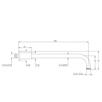 Lefroy Brooks Modern Short Projection Arm w/ Wall Bracket - 0