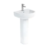 Universal 190 x 162 x 690mm Round Full Pedestal - White - 1